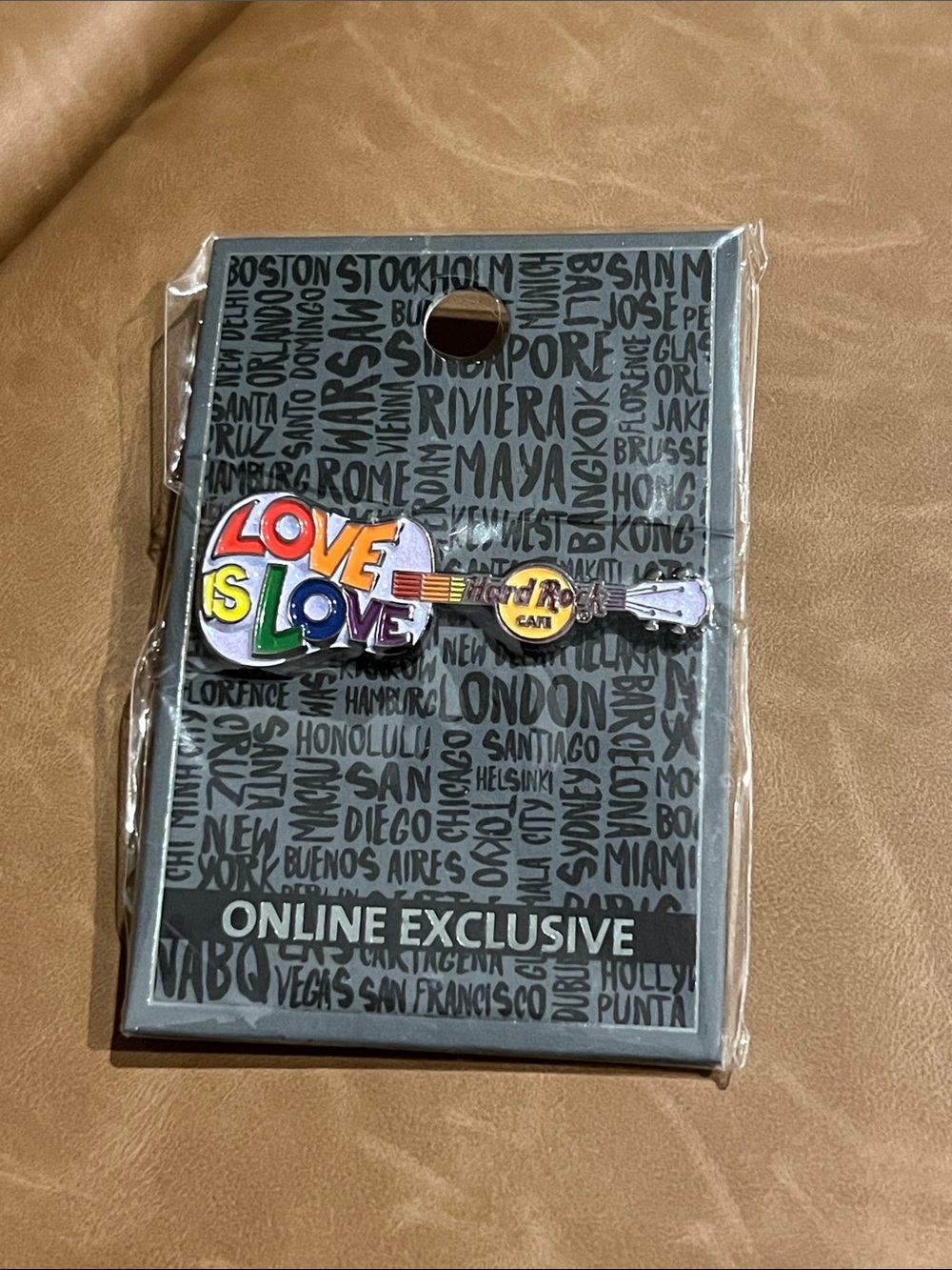 Hard Rock Cafe Rainbow 'Love Is Love' Guitar Pin